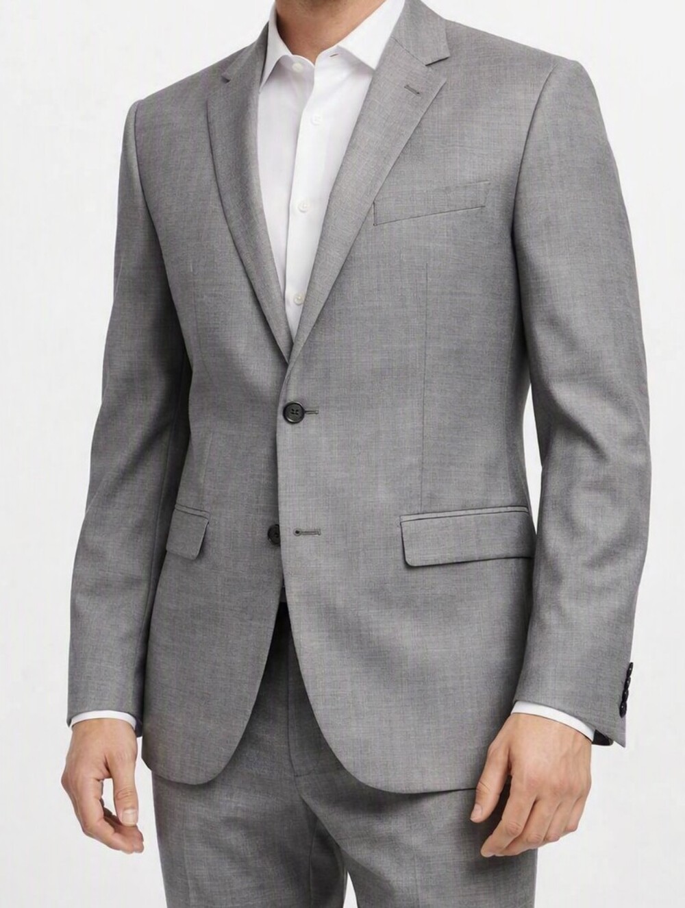 Calvin Klein Classic Men's Gray Two-Button Suit Jacket
